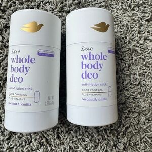 NWT Dove Whole Body Deodorant Sticks Coconut and Vanilla